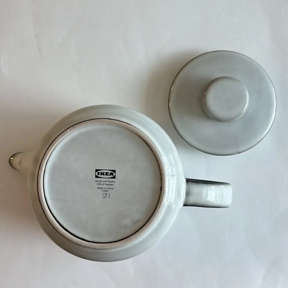 IKEA Gladelig Gray Teapot Stoneware